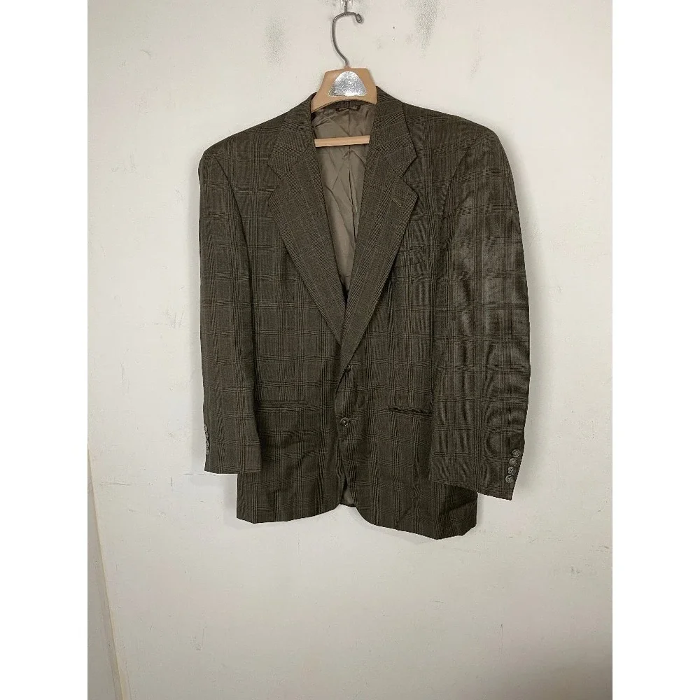 Hunter & Lords Mens Blazer 44 Loro Piana Super 100s Wool Fall Plaid‎ Sport Coat